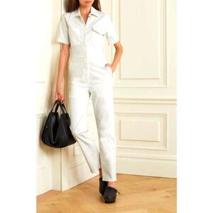 Rivet Utility Women's Front Zip Worker White Jumpsuit NOWT